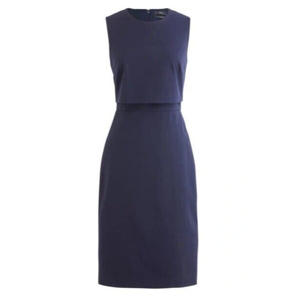SOLD J Crew Going Places Blue Dress Sz 0 NWT $158 - Picture 1 of 16